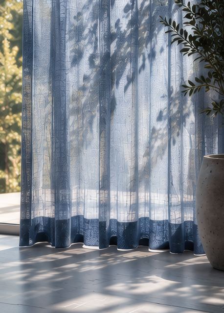 Sheer curtain in a room
