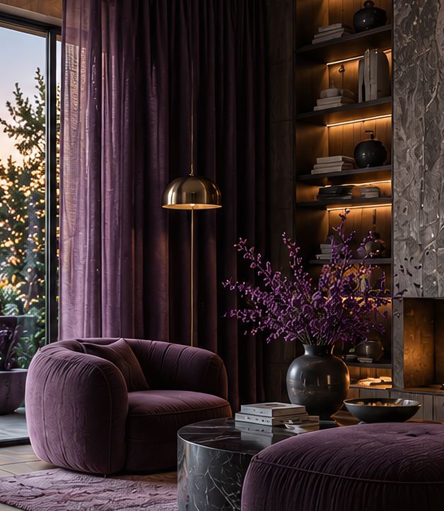 Rich space styled with Desolve Cool curtains