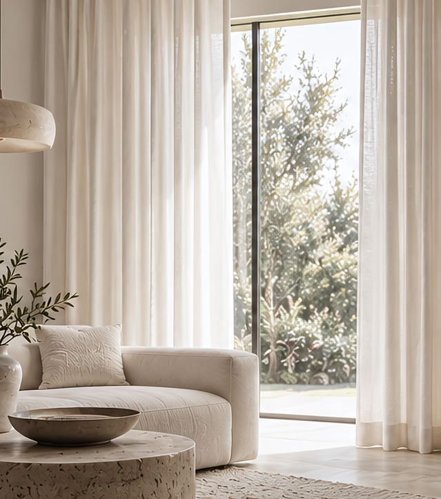 Light space styled with Desolve Light curtains