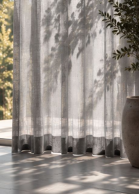 Sheer curtain in a room