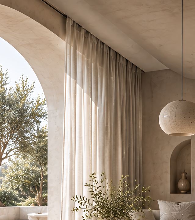 Light + pale styled with Desolve Shade curtains