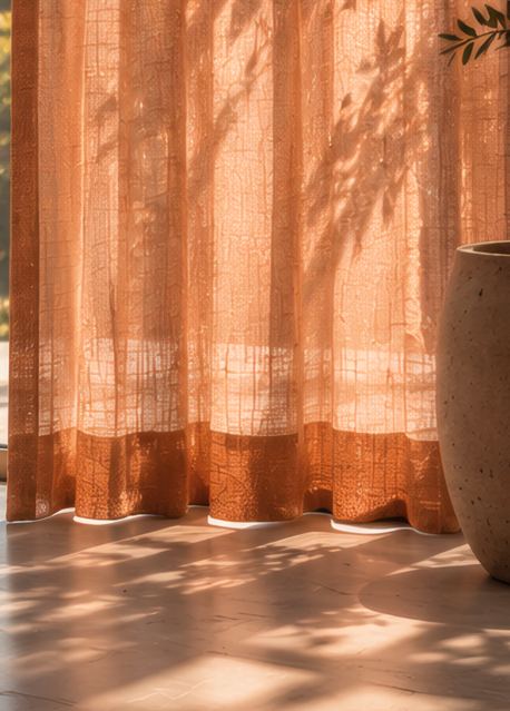 Sheer curtain in a room